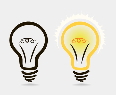 The icon lights on and offのイラスト素材