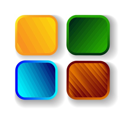 Set of four colorful square banners. For design in stores , operating systems,and web designのイラスト素材