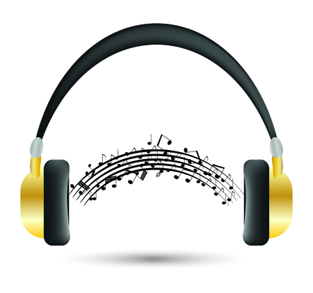 Headphones Isolated on White Background,to design programs online TVのイラスト素材