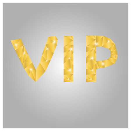 Symbol VIP class yellow polygon in style,for web designのイラスト素材
