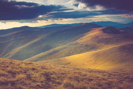 Beautiful landscape in the mountains at sunshine.の写真素材