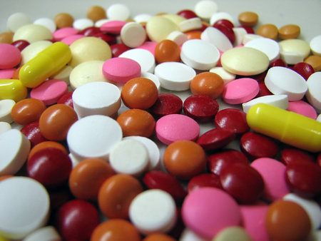 Medicine Pills. Background from medicinal tablets.