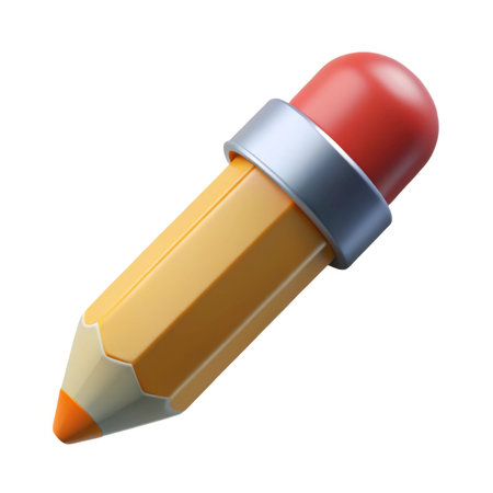 This colored pencil features a vibrant orange tip and a red eraser cap, making it a great choice for sketching, drawing, and creative projects. Ideal for students and artists alike.の素材