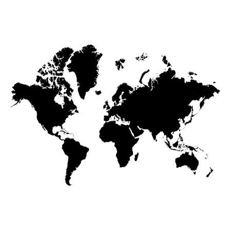 World map. Vector Stock Illustrationのイラスト素材