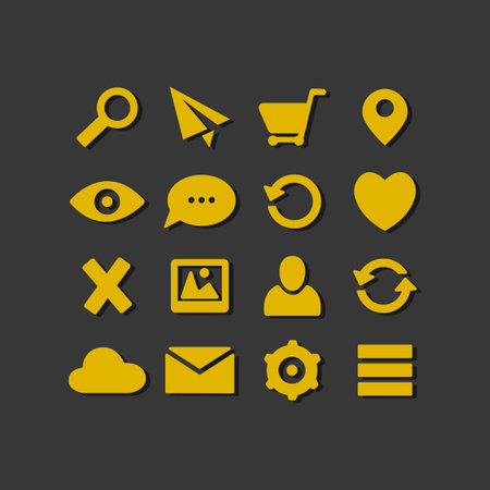 Icon Set. Stock Vector Illustrationのイラスト素材