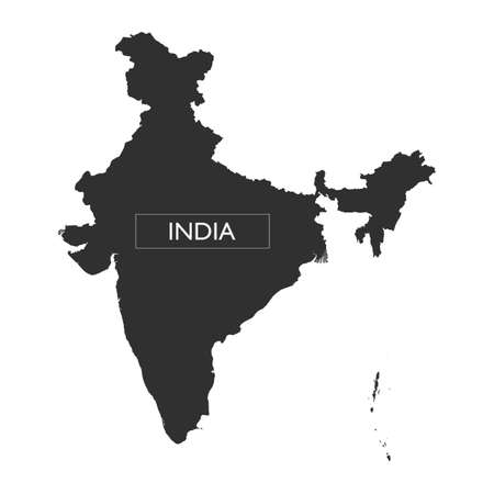 India Map. Stock Vector Illustrationのイラスト素材