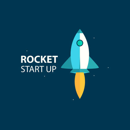 Rocket Start Up. Stock Vector Illustrationのイラスト素材