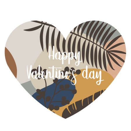 Vector abstract heart for happy valentines day. Valentine card. Congratulation, greeting, Be my Valentine.のイラスト素材