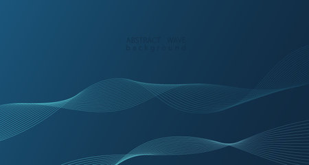 Abstract wave neon element for design on blue background.のイラスト素材