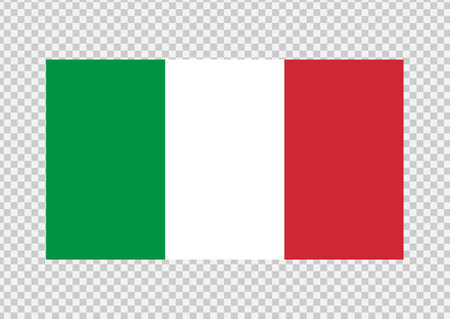 Flag of Italy. Italian flag on a transparent background. vectorのイラスト素材