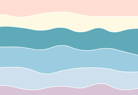 Abstract pattern similar in color to the beach and the sea. Ruled horizontal pattern .Summer background.Illustration template summer, flyer, leaflet, magazine. Vectorのイラスト素材