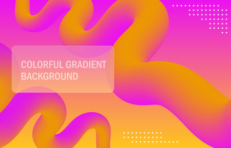 creative geometric wallpaper. Trendy gradient shapes composition.Multicolored gradient background with bright abstract shapes.のイラスト素材