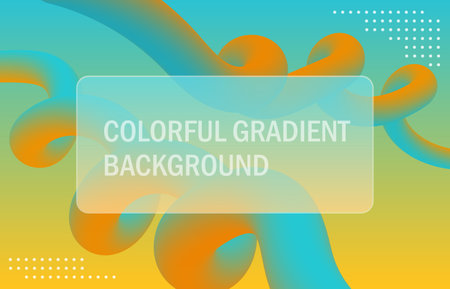 creative geometric wallpaper. Trendy gradient shapes composition.Multicolored gradient background with bright abstract shapes.のイラスト素材