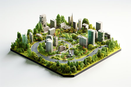 Layout, project for landscaping part of the city, isolated on a white background.の素材