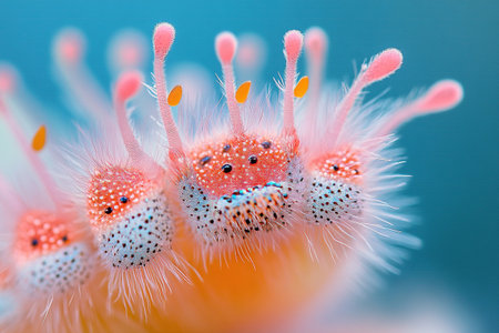 Isolated macro image of a hairy spider leg.の素材