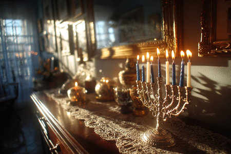 The concept of celebrating Hanukkah.の素材