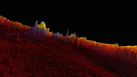 Abstract 3d color city concept design for decorative, wallpapers, pattern, background, texture, textile, fashionの写真素材