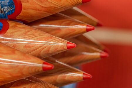 Colored wooden pencils.の写真素材