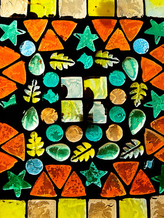 An old stained glass