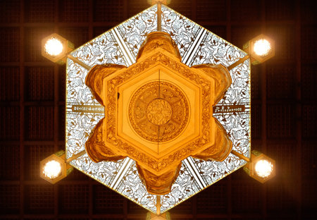 Japanese traditional golden vintage ornament pattern
