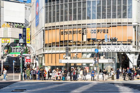 Tokyo, Japan - Dec 3, 2017: tourist walking on Shibuya crossingのeditorial素材