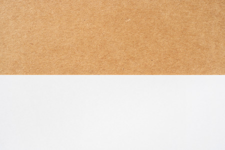 Design concept - Top view of brown kraft and white page for design mockupの写真素材