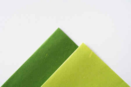 Design concept - green folded japanese washi paper for mockupの写真素材