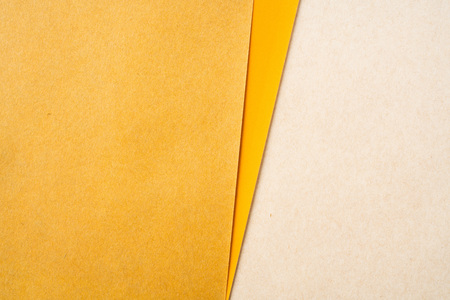 Design concept - yellow folded japanese washi paper for mockupの写真素材