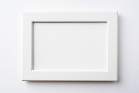 Design concept - white wood frame for mockupの写真素材