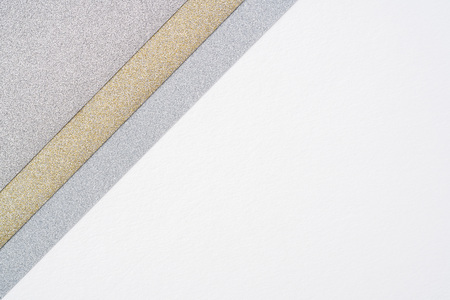 Design concept - silver and golden paper background for mockupの写真素材