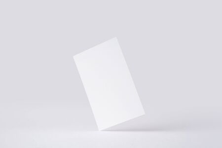 Blank business card template on white backgroundの写真素材