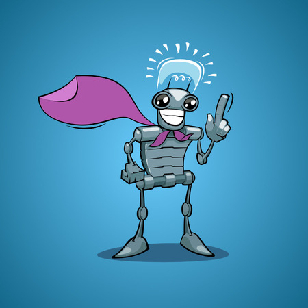 Back background Robot have ideaのイラスト素材
