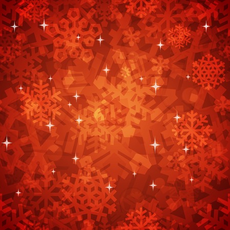 Shiny Red Snowflakes Seamless Pattern for Christmas Desingのイラスト素材