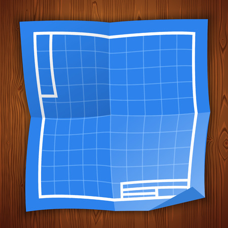 Blueprint Background on Wooden Surfaceのイラスト素材