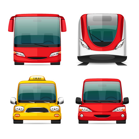 Colorful Transportation Iconsのイラスト素材