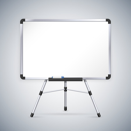 Office Whiteboard on Tripod. Clipping paths included in JPG file.のイラスト素材