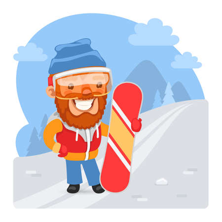 Cartoon Snowboard Instructorのイラスト素材