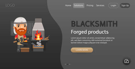 Blacksmith Website Templateのイラスト素材
