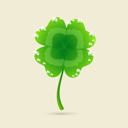 Lucky Four Leaf Cloverのイラスト素材