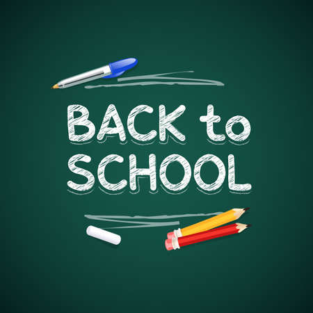 Back to School Chalk Letteringのイラスト素材