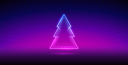 Neon Christmas Free Abstract Backgroundのイラスト素材
