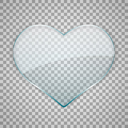 Glass Heart on Transparent Backgroundのイラスト素材