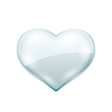 Transparent Glass Heart Iconのイラスト素材