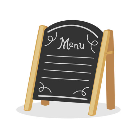 Chalkboard Menu Cartoon Style Illustrationのイラスト素材