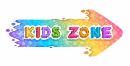 Kids Zone Colorful Pointerのイラスト素材