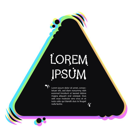 Triangle Copy Space with Holographic Effectのイラスト素材