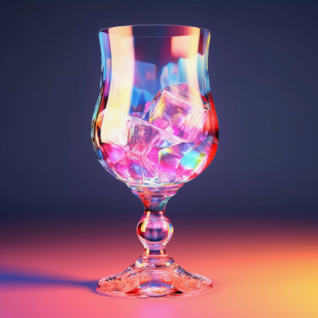 Cocktail Hyperrealistic Luxurious Crystal Glassの素材