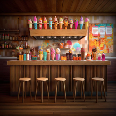 Different Ice-Creams on the Counterの素材
