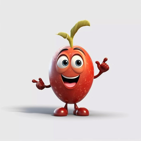 Cute Date Fruit Happy Cartoon Characterの素材