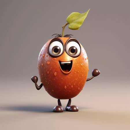 Cute Date Fruit Happy Cartoon Characterの素材